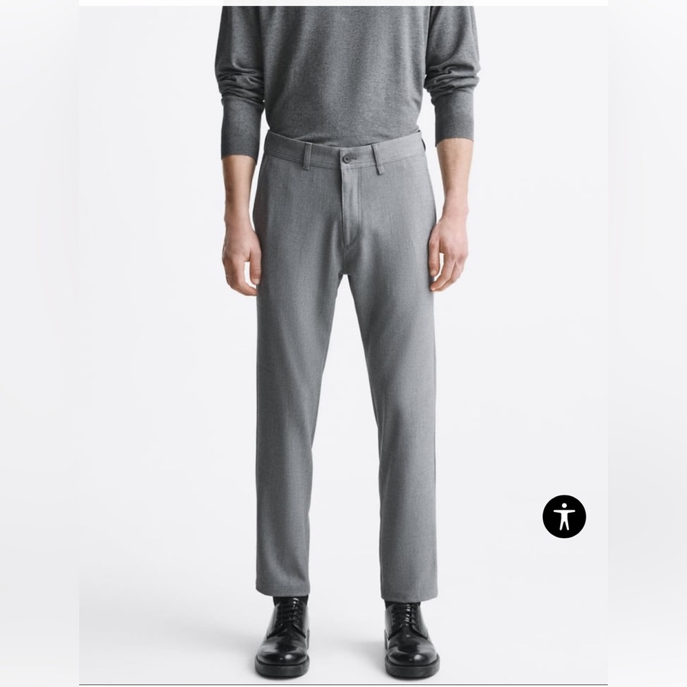 Zara Textured Comfort Trousers size 40